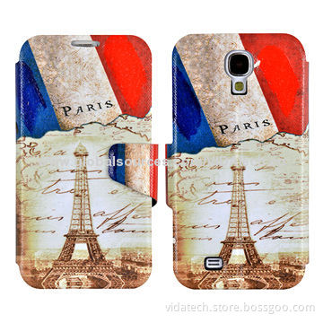 Offset Printing Pattern Leather Case with Card Slot and Holder for Samsung S5, Manufacturer